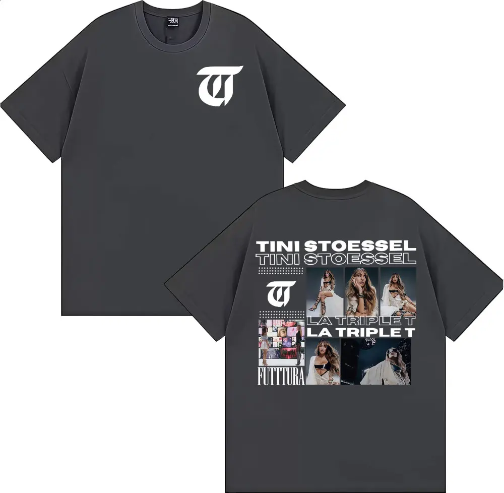 تي شيرت TINI STOESSEL La Triple T Futura 2025 Tour تي شيرت للرجال والنساء ملابس عصرية جمالية تي شيرت قطني مريح غير رسمي #3