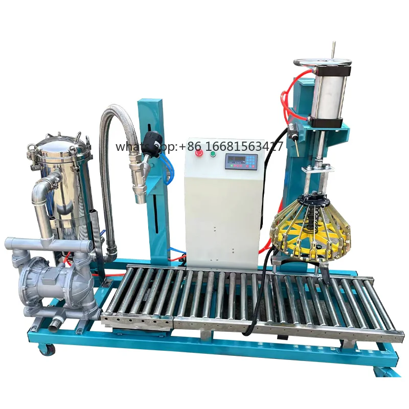 CE Approved Paint Packing Filling And Sealing Machine Automatic Coating Filling Machine For Chemical Products