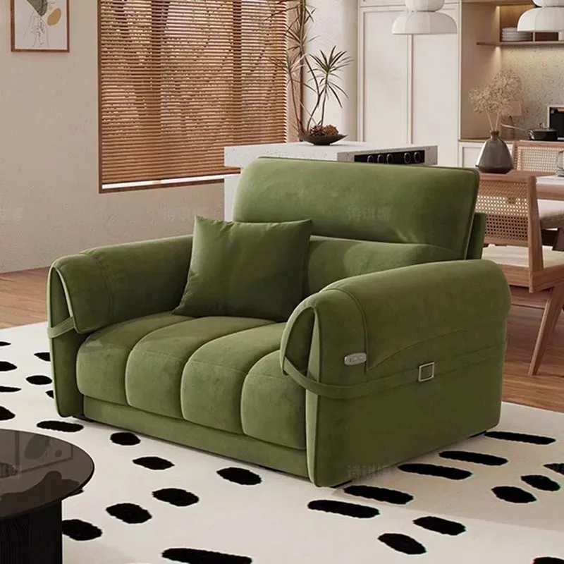 Green European Living Room Sofa Design Extendable Floor Recliner Living Room Sofas Nordic Modern Divano Adhd Home Furniture image 2