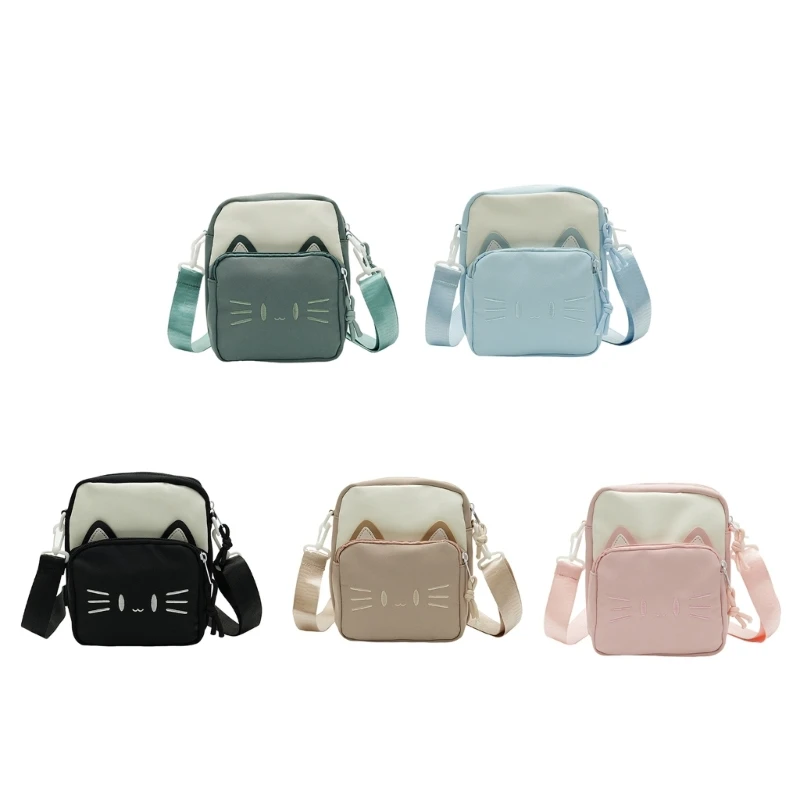 All-matching Shoulder Bag for Women Cartoon Cats Crossbody Bag Japanese Styles Bag Water Resistant Phone Bag