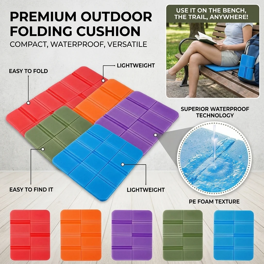 Portable Foldable Waterproof Beach Camping Mat Small Picnic XPE Foam Moisture-Proof Outdoor Seat Cushion Camping Pad