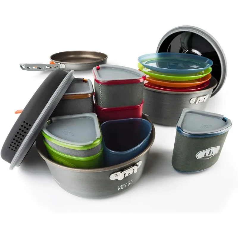 GSI Pinnacle Camper Cooking & mess kit: The Pinnacle Camper is a complete solution for cooking and eating while camping