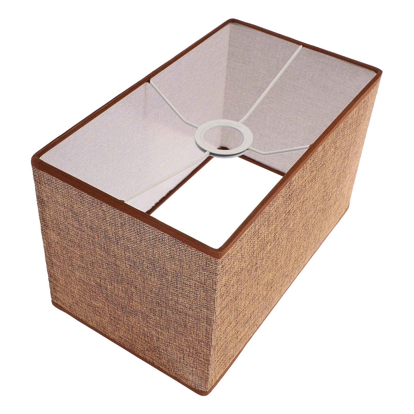 

Linen Fabric Lampshade Cloth Cover Desktop Light Protector Rectangular Dustproof Decorative Accessory Easy Install Home Hotel