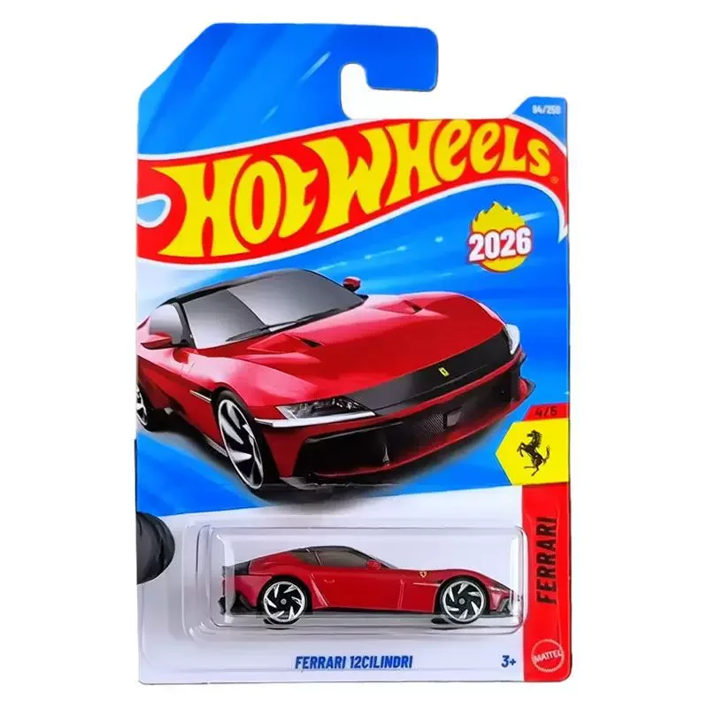 Voiture Hot Wheels originale Ferrari 12Cilindri, jouets pour garçon, Voiture moulée sous pression SF90 365 GTB4, Collection de modèles en alliage, cadeau d'anniversaire, 1/64
