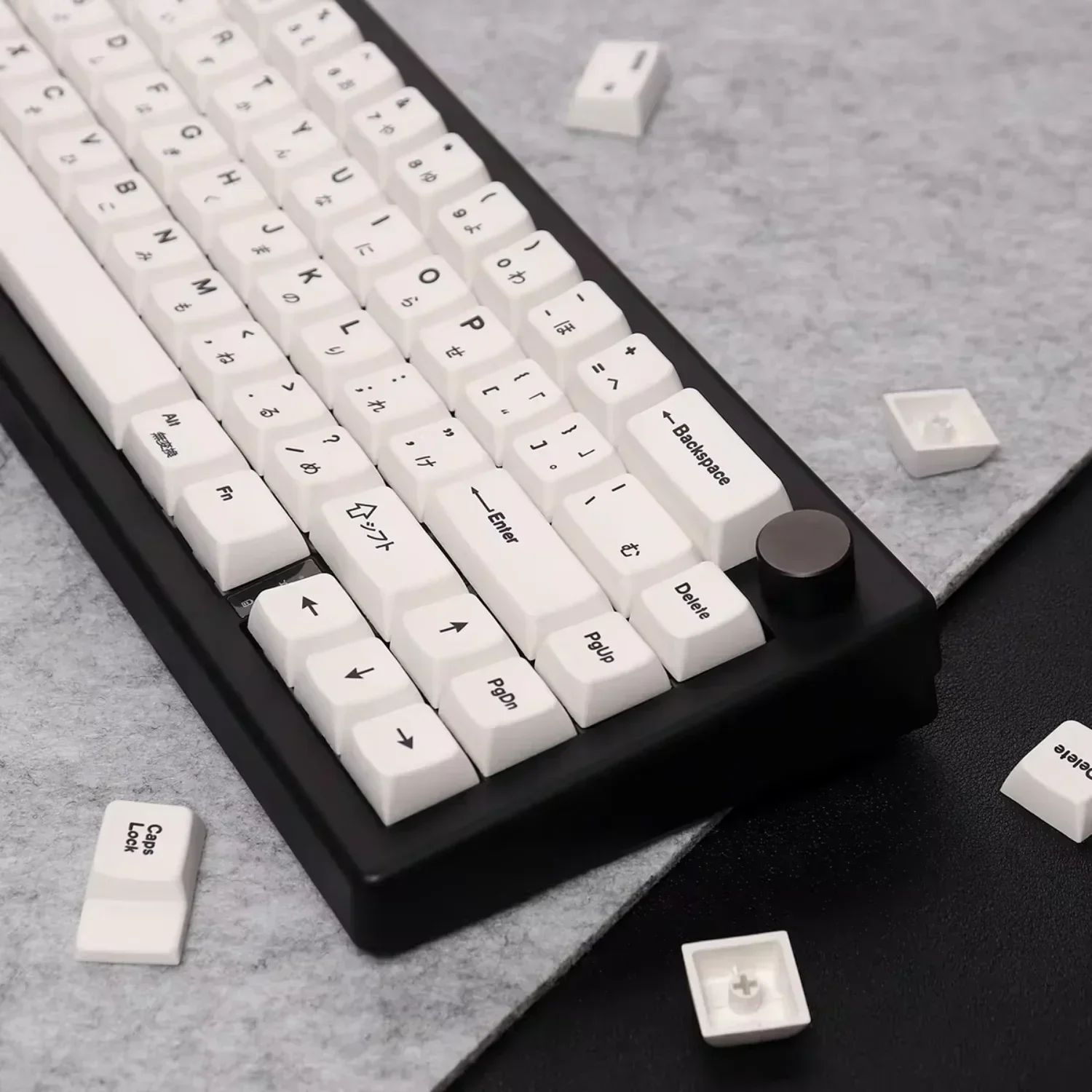 Japonês MDA Keycaps, simples, branco puro, PBT, personalizado para 60, 84, 98, 108, teclado mecânico, 150 teclas