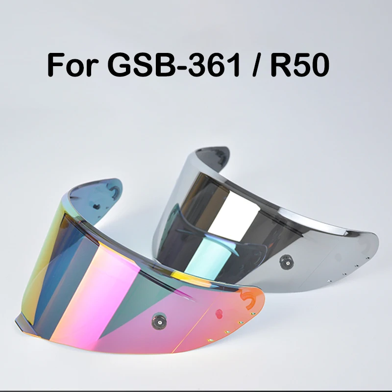 Helmet Visor Lens for GSB S361 Full Face Helmet R50 Day and Night Anti-fog Sunscreen Plating 10 Color Available