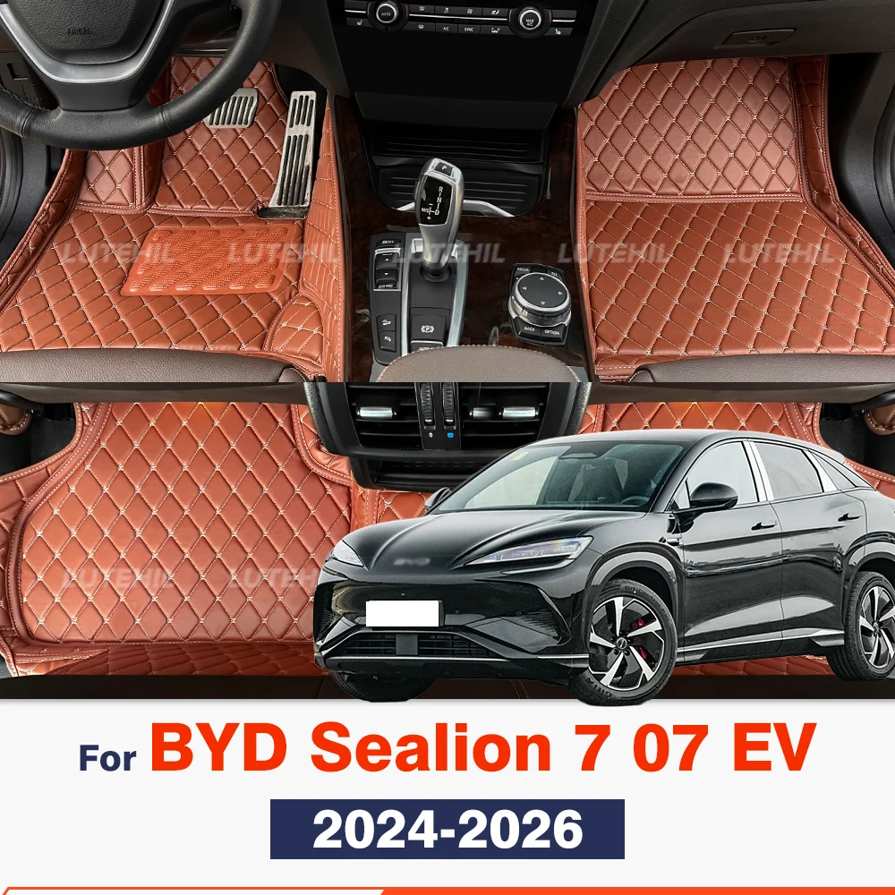 

Для BYD Sealion 7 07 EV 2026 2025 2024, автомобильные коврики на заказ, автомобильный ковер, аксессуары для интерьера, защитные детали накладки