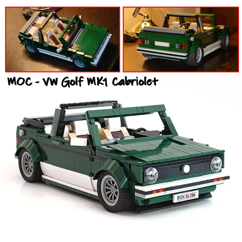 

NEW MOC 978Pcs Technical Car Golf MK1 Cabriolet Bricks Set 10242 MINI Cooper Building Blocks Assemble Bricks Vehicle Model Toys