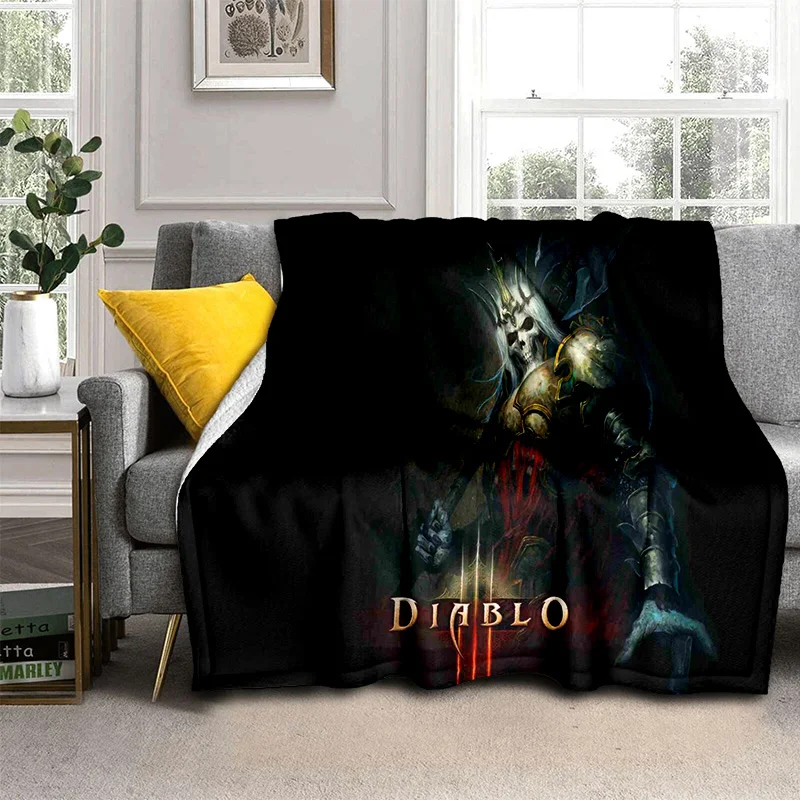 

Classics Diablo Game Gamer Cartoon Blanket,Soft Throw Blanket for Home Bedroom Bed Sofa Picnic Travel Office Cover Blanket Kids