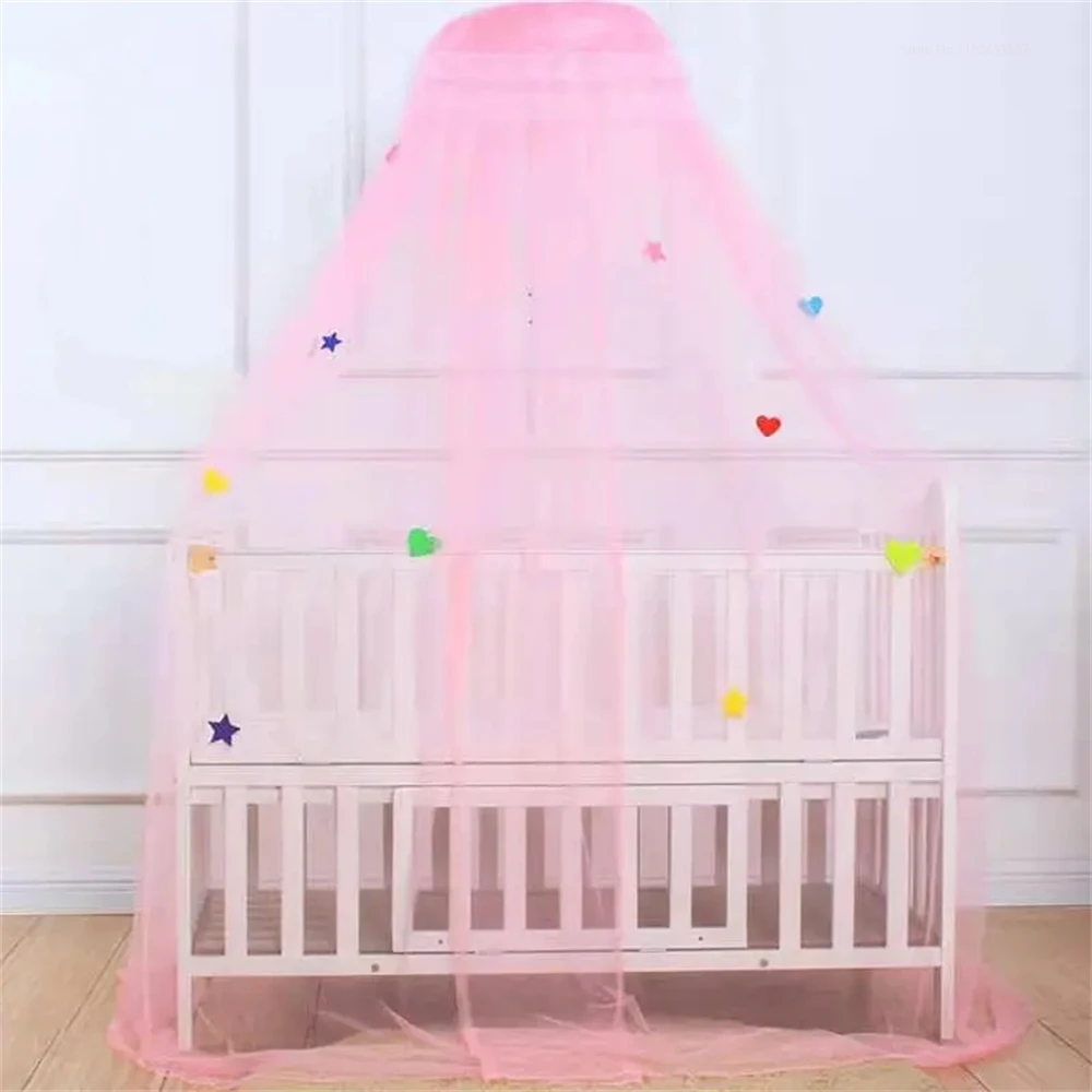 Baby Mosquito Net Mesh Dome Elegant Hung Decor Dome Mosquito Net Tent Star Decoration Newborn Infants Portable Canopy Kids Bed