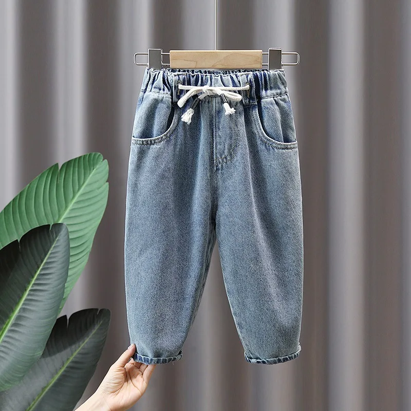 New Boys Girls Jeans Pants Excellent Quality Cotton Casual Kids Trousers Baby Toddler Comfortable Children clothing clothes 2-9Y