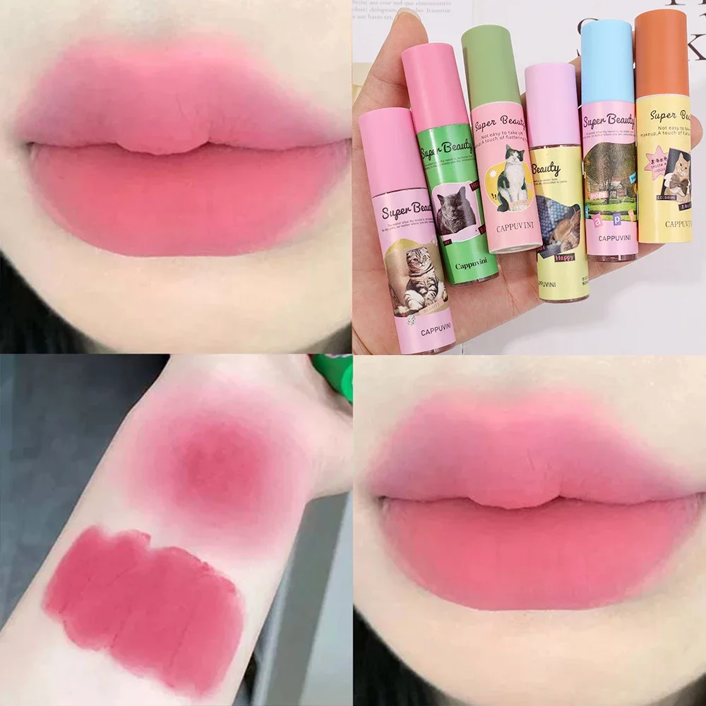 Mousse Matte Lip Mud Lipstick Moisturizing Easy To Wear Velvet Lip Gloss Long Lasting Waterproof Sexy Red Pink Lips Tint Makeup