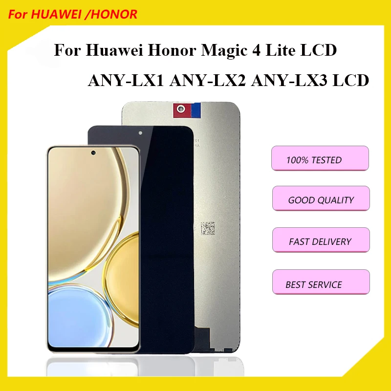 Original For Huawei Honor Magic 4 Lite LCD Display Screen Touch Panel Digitizer For Honor Magic4 Lite 4Lite LCD ANY-LX1 LX2 LX3