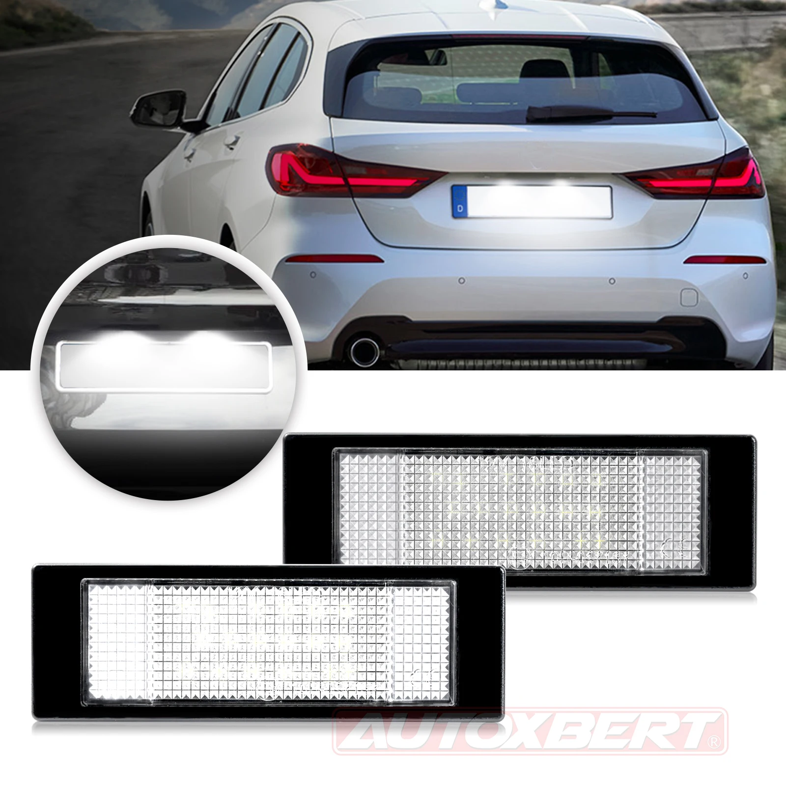 2X Car LED License Number Plate Light canbus for BMW E81 E87 E63 E64 E89 Z4 F20 F21 X2 MINI R55 R60 R61 Light Source Accessories