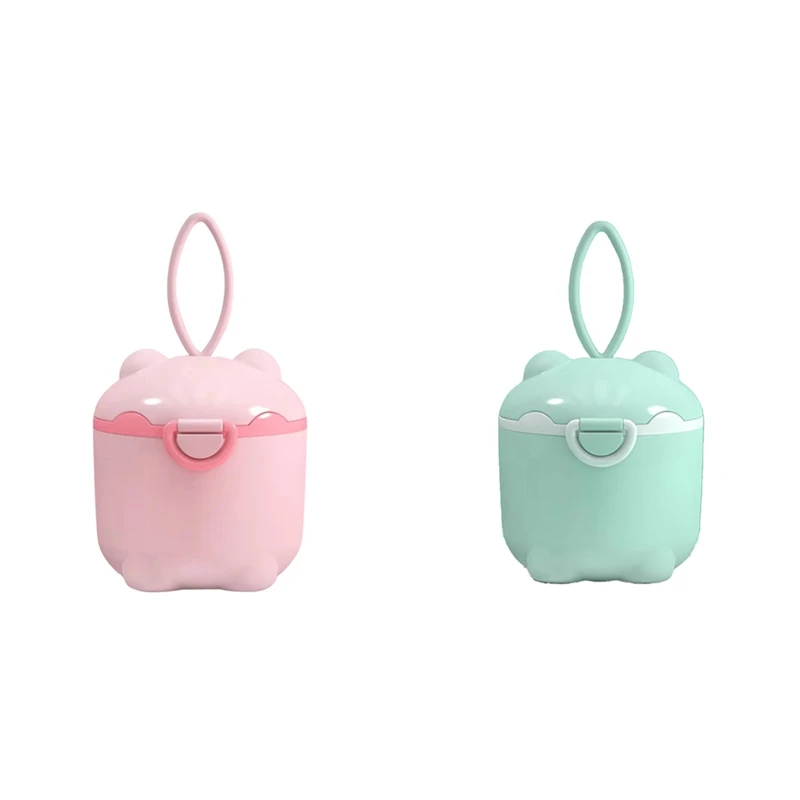 Distribuidor multifuncional de leite em pó para bebês ABDJ, recipiente de armazenamento portátil com grades seladas para arroz, farinha e lanches