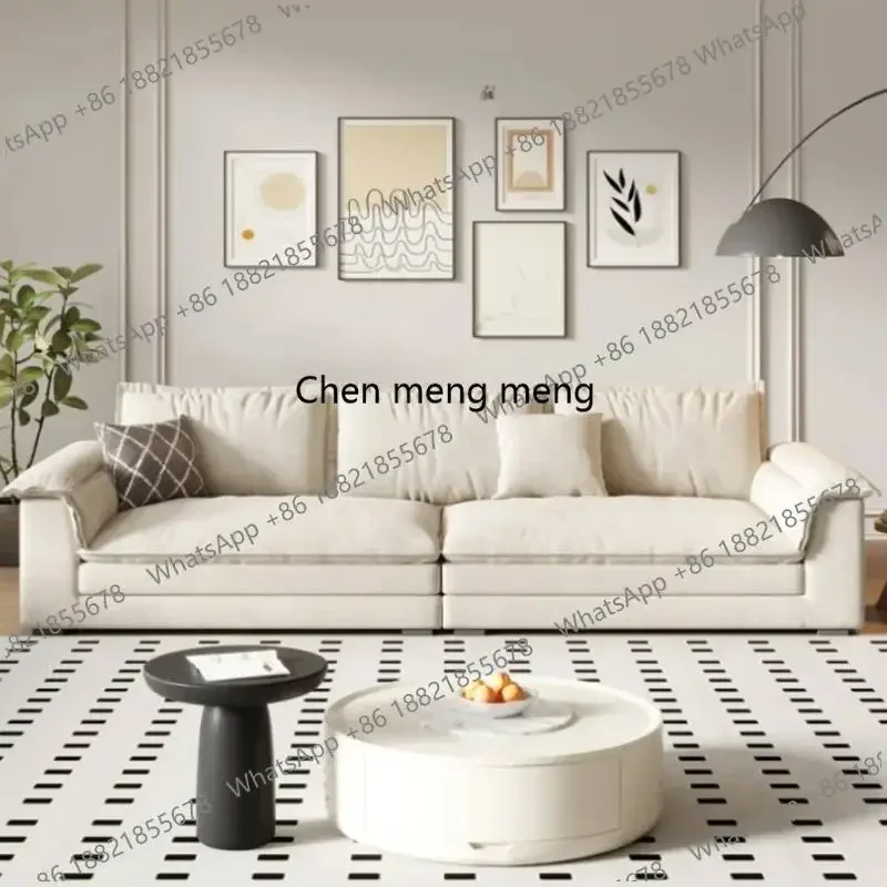 D182 Fancy High Back Sofa Luxury Simple Designer Nordic Daybed Floor Sofa Pillows Human Modern Salon Meuble Apartment Furniture
