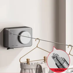 Invisible Clothes Retractable Clothesline House Interior Small multipurpose Clothesline Drying Rack Wall Rope For Drying Clothes