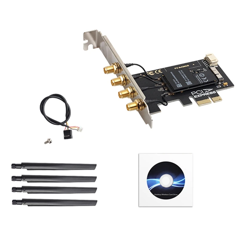 BCM94360CD Hackintosh PCIE Wireless Adapter 1750Mbp Dual Band 2.4G/5Ghz, Bluetooth 4.0 Airdrop Handoff Support