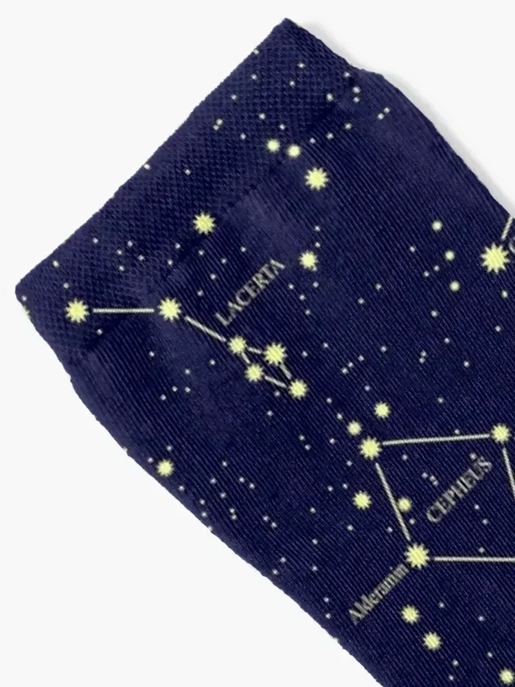 Constellation Astronomy Star Map Night Sky ถุงเท้าข้อเท้า ถุงเท้าปีใหม่ สุภาพสตรี ผู้ชาย