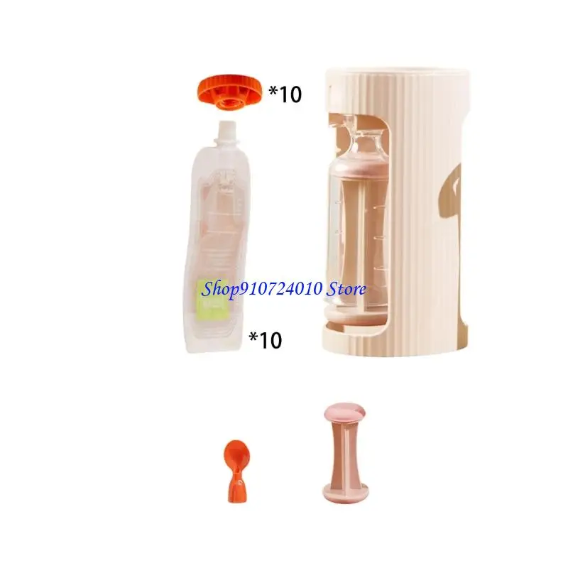 ماكينة صنع أكياس طعام الأطفال 77HD مع 10 أكياس قابلة لإعادة الاستخدام لتخزين الهريس محلي الصنع