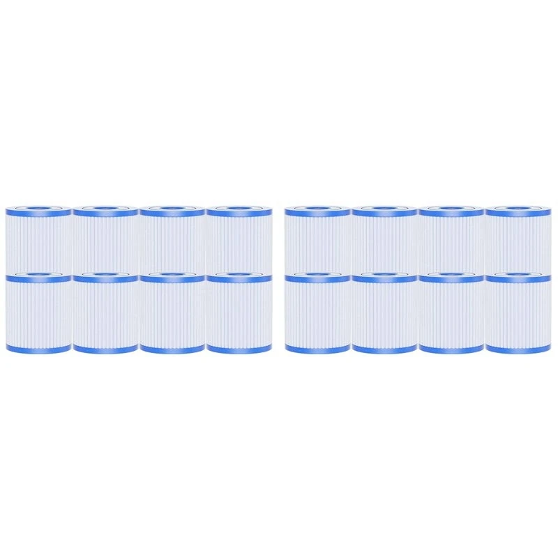 A89E-16 Pack Pool Filter H For Intex 29007E Type H Pool Filter Cartridge, 330 GPH Filter Pump Above Ground Pool Filters