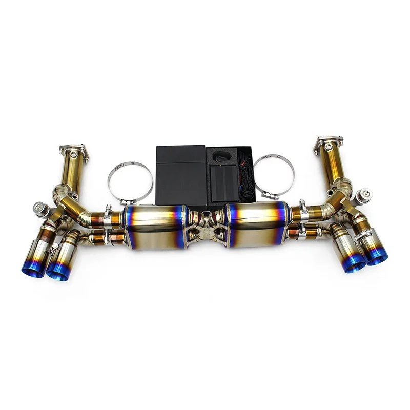 Titanium Electronically Controlled Exhaust System with Remote, Compatible with Porsche 911 997.1 Turbo 3.6T 2004-2007