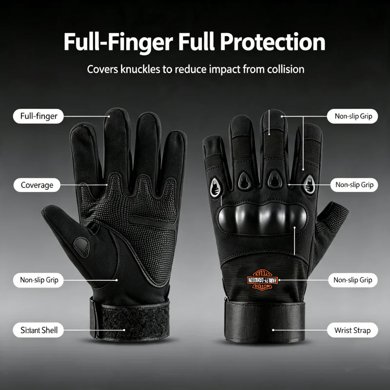 For Harley Davidson Motorcycle Accessories Gloves Carbon Fiber Safety Defense Motocross Gloves Outdoor Driving