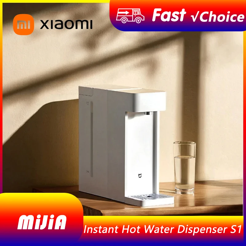 

XIAOMI MIJIA мгновенный диспенсер для горячей воды S1 3L быстрый нагрев диспенсер для воды с подогревом термостат настольный водяной насос домашний офис