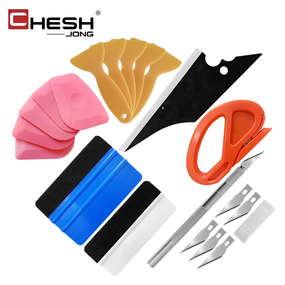 Car Sticker Tool Vinyl Spatula Window Tinting Tool Plastic Scraper Non-marking Tape Traceless Heat Shrink Tubing Waterproof