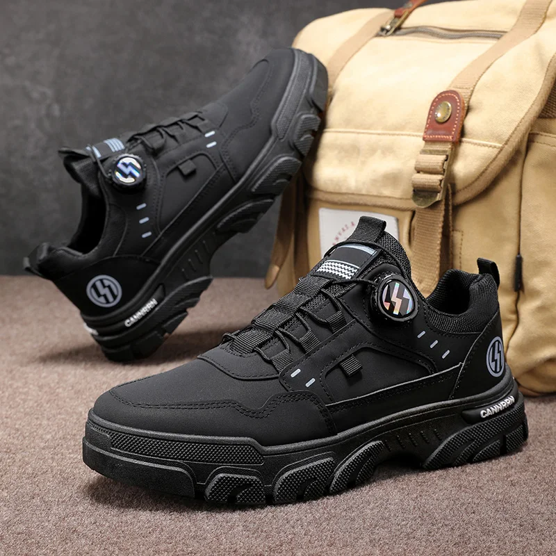 Herren-Wanderschuhe mit niedrigem Schaft, rutschfester Sohle, strapazierfähig, atmungsaktiv, Trekking-Sneaker, ideal für Outdoor-Aktivitäten, Camping und den täglichen Gebrauch beim Spazierengehen. – Detail 3