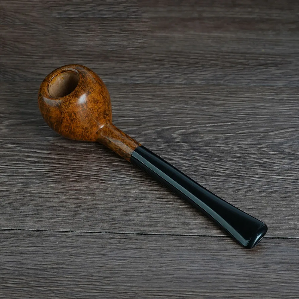 MUXIANG straight handle boule tobacco pipe briar wood handmade pipe pomme smoking pipe 3mm pipe channel design gift for smoker