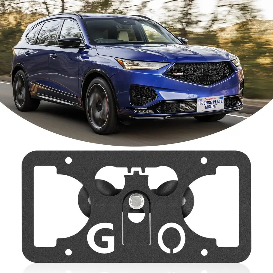 

Drill Front License Frame Compatible with Acura MDX 20222024 4th gen Acura ZDX 20102024 AntiTheft License Plate Grille Mount Hol