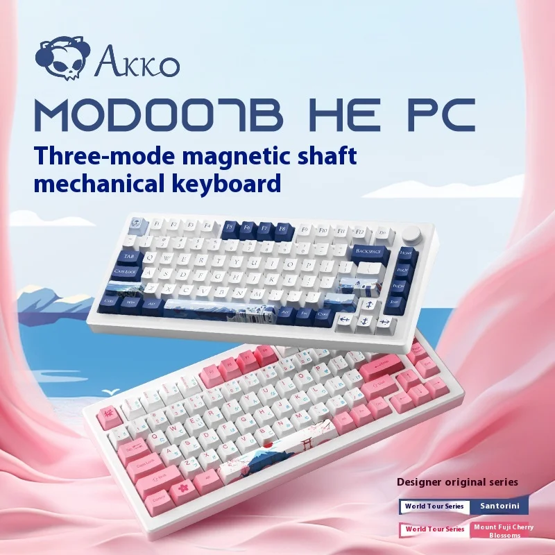 AKKO MOD007B HE Mechanical Keyboard Magnetic Switch Multi-function Knob Bluetooth Wireless Gaming Keyboard PC Gamer Accessories