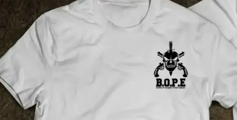 تي شيرت القوة الخاصة العسكرية النخبة BOPE Tropa De Elite البرازيل. تيشيرتات كاجوال قطن 100% بأكمام قصيرة مقاس علوي فضفاض S-3XL