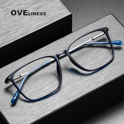 2025 Vintage Acetate Titanium Glasses Frame Men square Optical Myopia Prescription Eyeglasses Frame Women Luxury Brand Eyewear