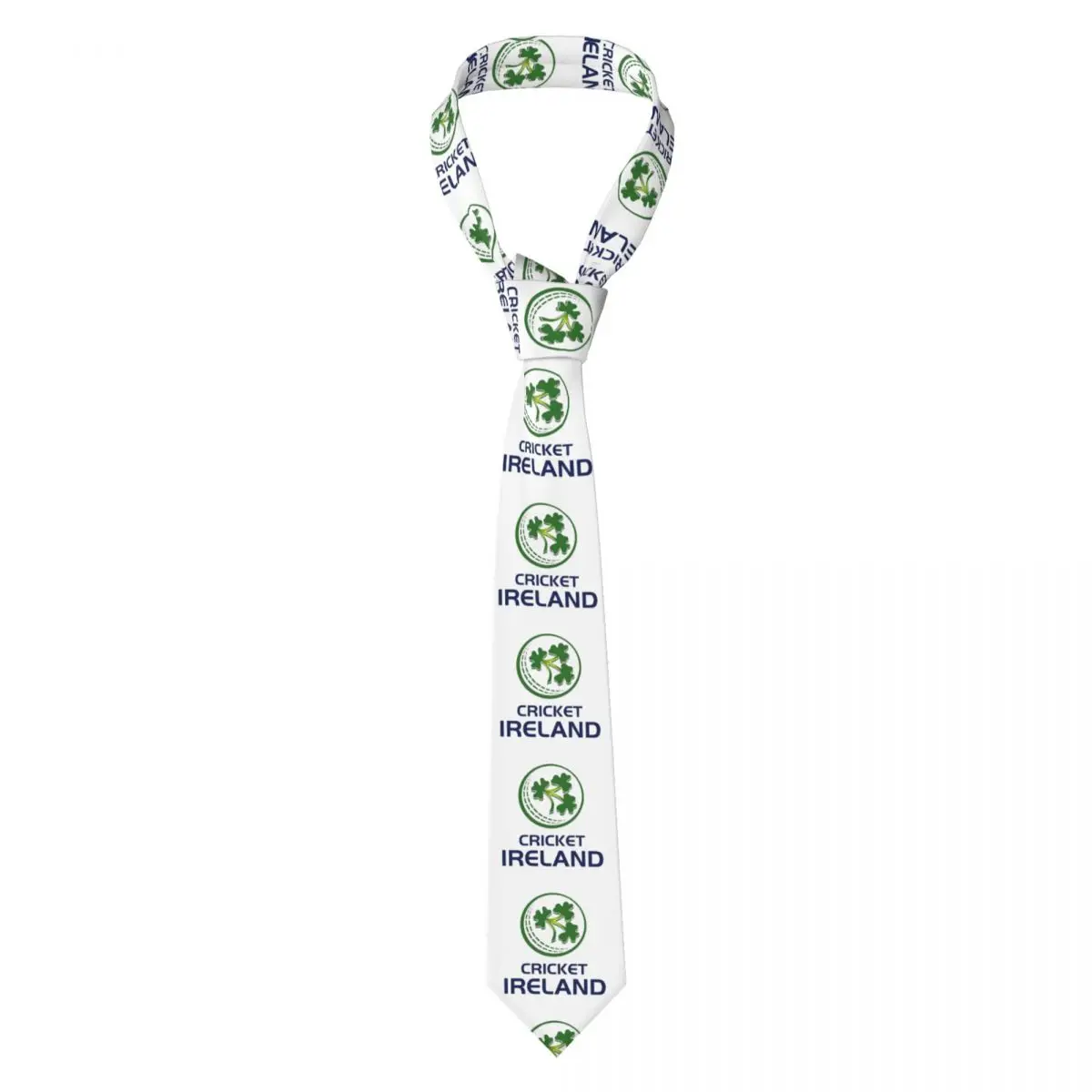 Ireland Cricket Board Custom Sticker Necktie for Men Silk Polyester Slim Neck Ties Wedding Suits Tie Casual Gravatas