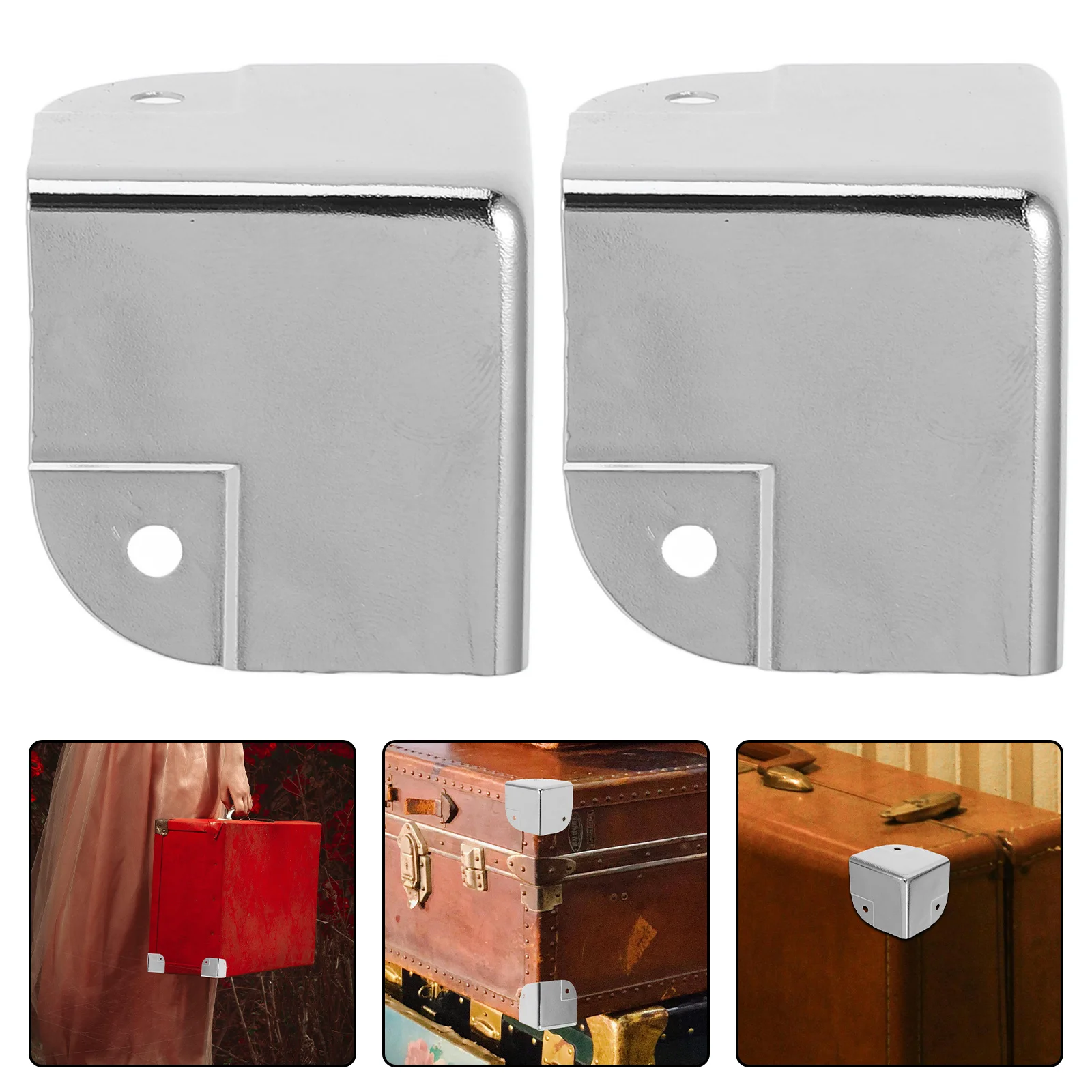 

6Pcs Chrome Plated Corner Protectors Durable Material Furniture Edge Guard for Tables Desks Babyproofing Home Use