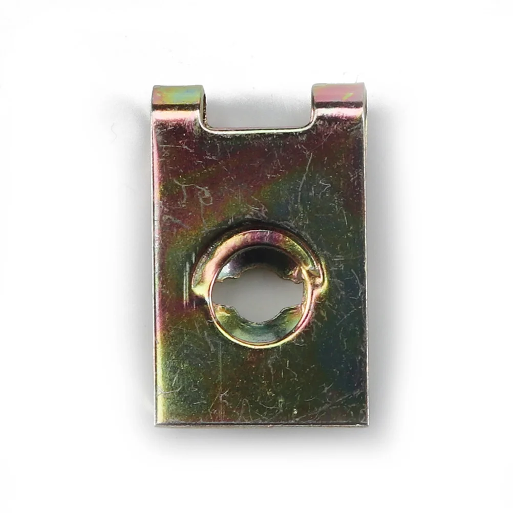 

80Pcs Motor U Nut Fasteners Manganese Steel Plywood Nuts High Strength Clips Panel Bumper Fixing Cable Holder