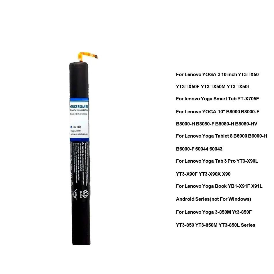 

Battery For Lenovo Yoga 10" 3-850M Book Tab 3 8 10 Pro L15C2P31 ( Android ) L13D2E31 / L13C2E31 L15D3K32 / L15C3K32