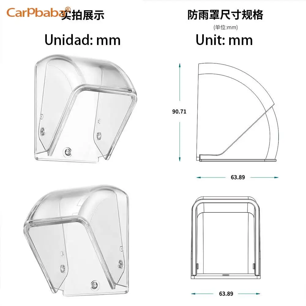 Doorbell Case Rain Cover Waterproof Cover For Wireless Doorbell Button Smart Ring Chime Button PC Transparent Outdoor Rain Cover