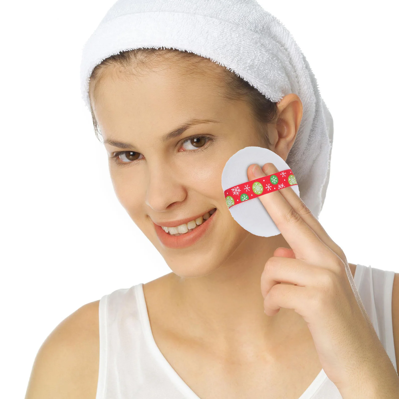 6 قطع من أداة مكياج بودرة الوجه المنتفخة المريحة، كريم الأساس السائل، خافي عيوب البشرة، كريم أحمر الخدود، أداة مكياج ناعمة #1