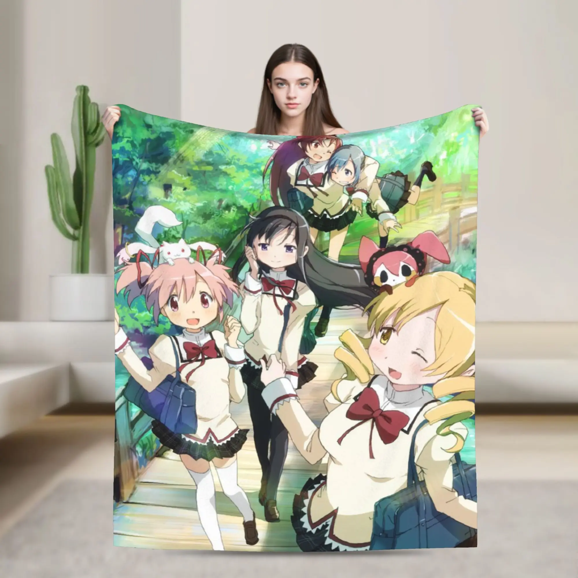 

Одеяло Puella Magi Madoka Magica в стиле аниме, супер мягкие уютные пледы для кровати 50x60 дюймов, пледы и одеяла разных размеров