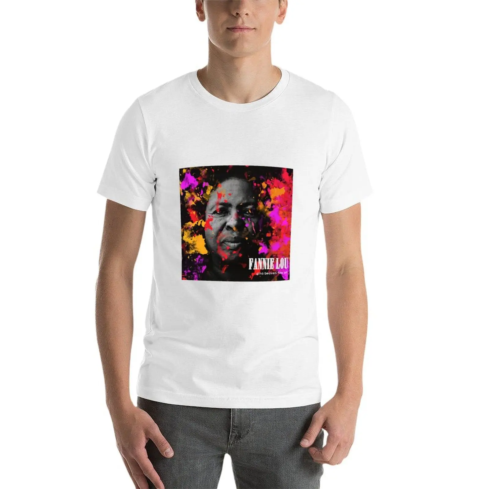 تي شيرت The Lioness: Fannie Lou Hamer تي شيرت مطبوع تي شيرت للرجال حزمة تي شيرت أبيض