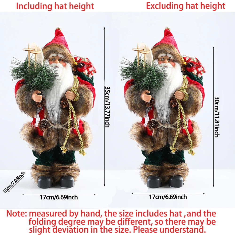 28/30cm Christmas Santa Claus Doll Christmas Decorations Desktop Standing Santa Claus Xmas Tree Ornament for Home Navidad 2025