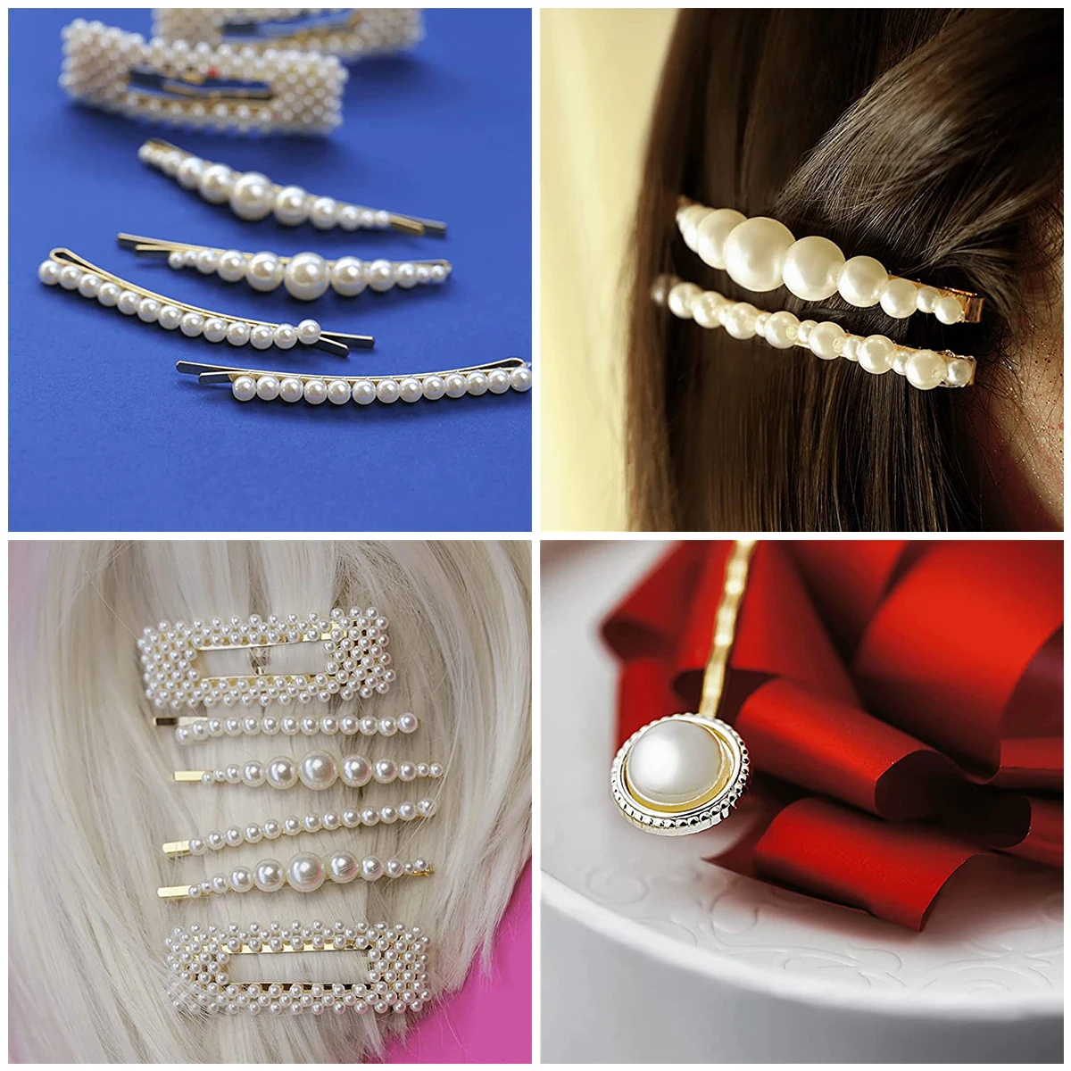 720 قطعة مجموعة خرز فاصل متنوعة لتقوم بها بنفسك سوار اللؤلؤ القرط قلادة صنع عدة مع اللؤلؤ جولة/نجمة/الأوجه/مسطحة/القلب الخرز