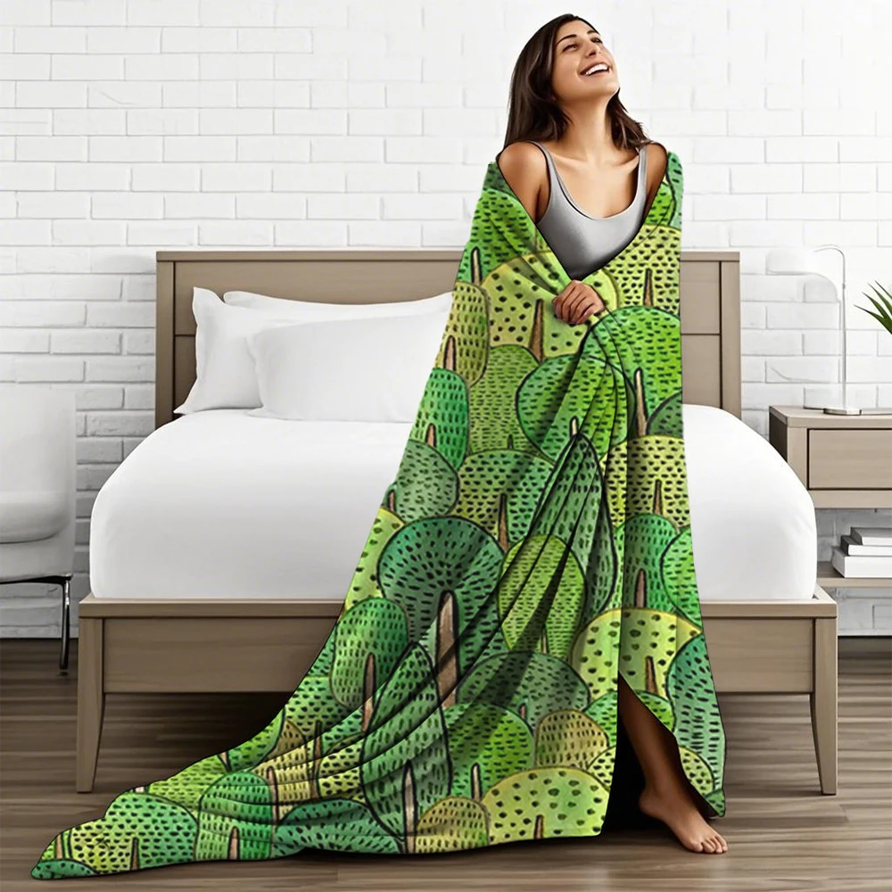 Machine-Washable Flannel Soft Blanket Magic Art Deco Design Duvet Cover Bedspread Odor-Resistant Blankets For Pets Travel