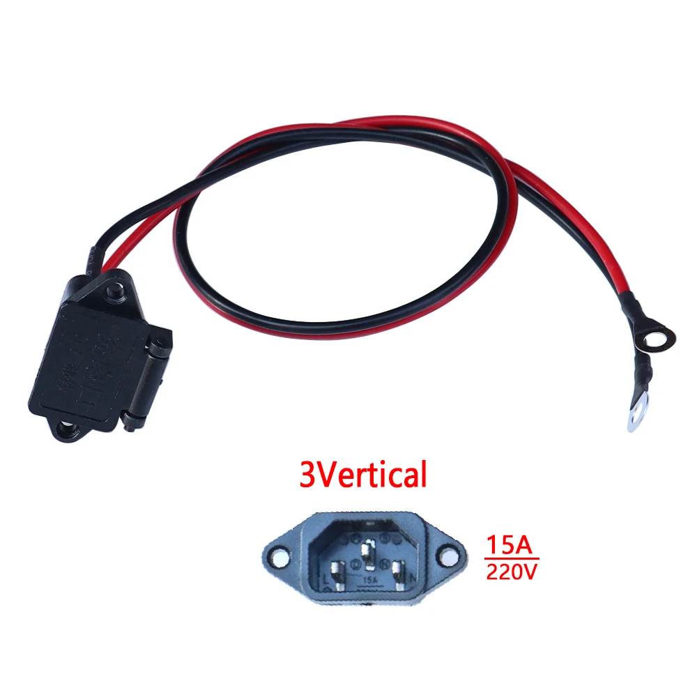 15A Three-core Power Connector Charging Port Charger Docking Interface For Citycoco Scooter Chinese Harley Scooter Accessories