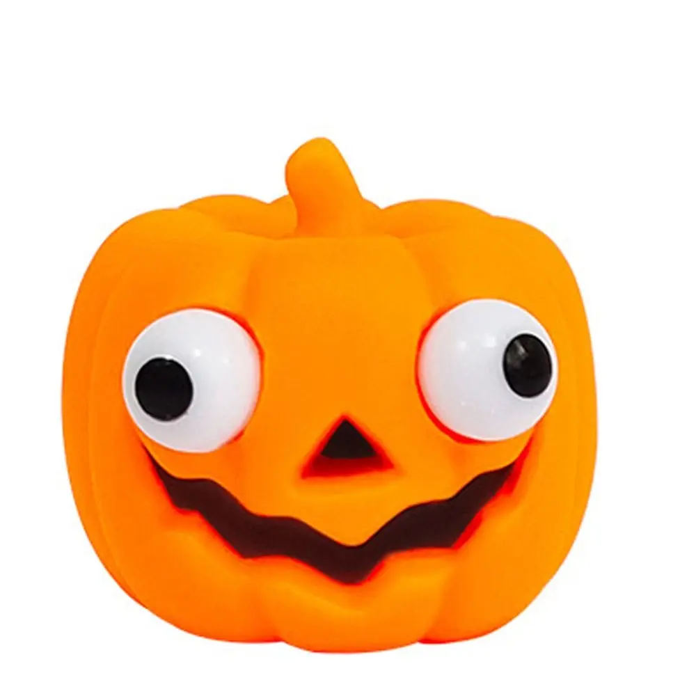 Ghost Pumpkin Squeeze Toys Skull Staring Blankly Pumpkin Fidget Toys Super Soft Non Stick Halloween Fidget Toy Halloween Gift