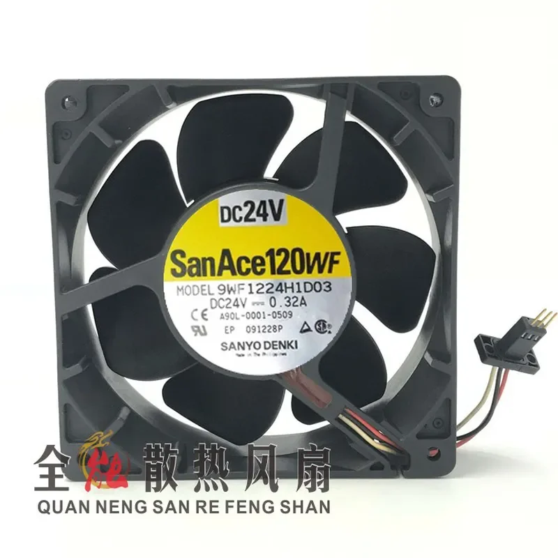 for 9WF1224H1D03 A90L-0001-0509 Sanyo 24V Dedicated Cooling Fan for FANUC CNC Machine Industrial Blower Replacement