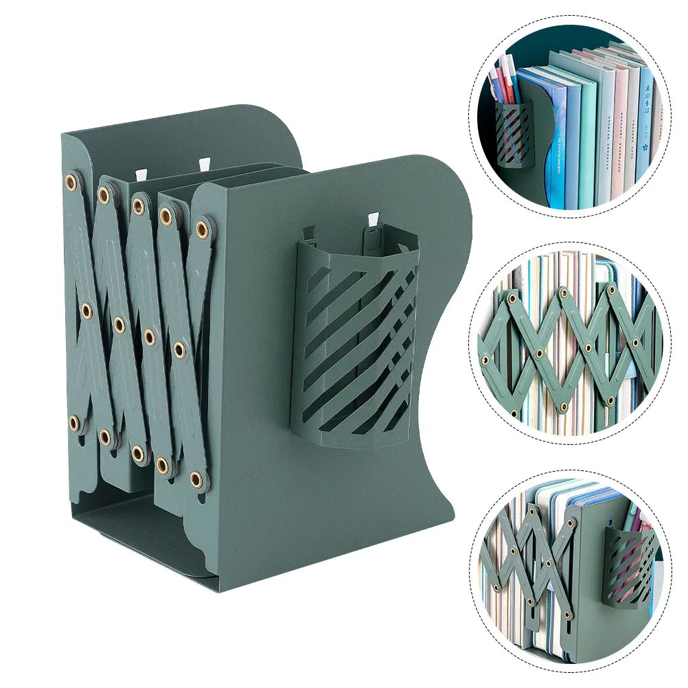 

Металлические телескопические подставки для книг, складная подставка для книг, настольный органайзер, держатель для ручек, стеллаж для хранения книг для офиса, библиотеки, класса